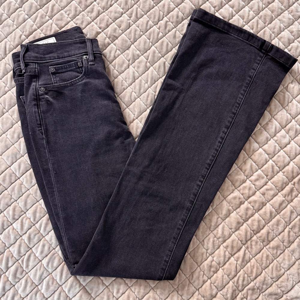 Women’s GAP High Rise Flare‎ Jeans Black 26x32 Y2K Retro Boho Vintage Denim